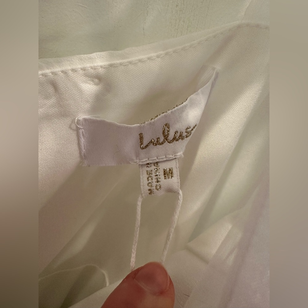 NWT Lulus Radiant Romance White Tie-Strap Maxi Dress - Picture 6 of 6